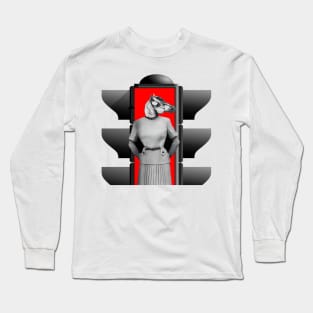 horse face woman Long Sleeve T-Shirt